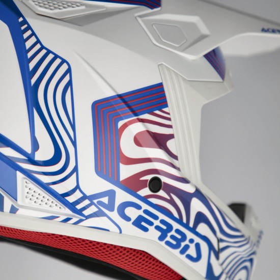 Casco Acerbis Whoops White Blue Red - Micasco.es - Tu tienda de cascos de moto