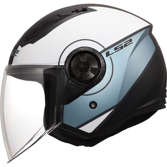 Casco jet LS2 OF616 Airflow II COVER Matt Grey Blue - Micasco.es - Tu tienda de cascos de moto