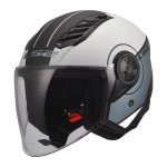 Casco jet LS2 OF616 Airflow II COVER Matt Grey Blue - Micasco.es - Tu tienda de cascos de moto
