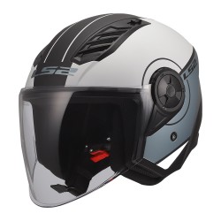 Casco jet LS2 OF616 Airflow II COVER Matt Grey Blue