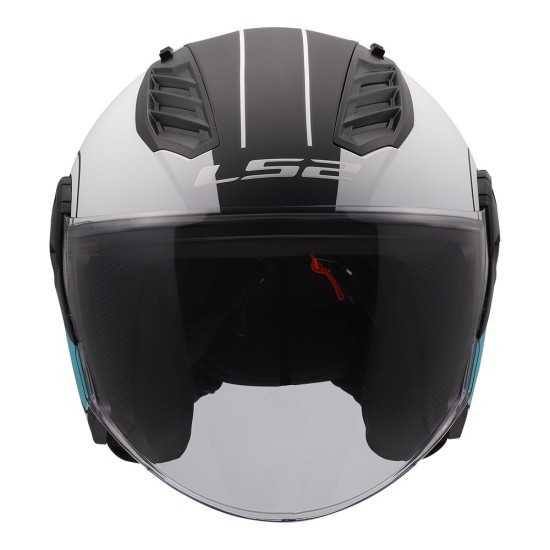 Casco jet LS2 OF616 Airflow II COVER Matt Grey Blue - Micasco.es - Tu tienda de cascos de moto