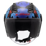 Casco jet LS2 OF616 Airflow II ZOMBIE II Gloss Black Red Blue - Micasco.es - Tu tienda de cascos de moto