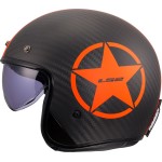 Casco jet LS2 OF601 BOB II STAR Matt Orange - Micasco.es - Tu tienda de cascos de moto