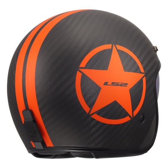 Casco jet LS2 OF601 BOB II STAR Matt Orange - Micasco.es - Tu tienda de cascos de moto
