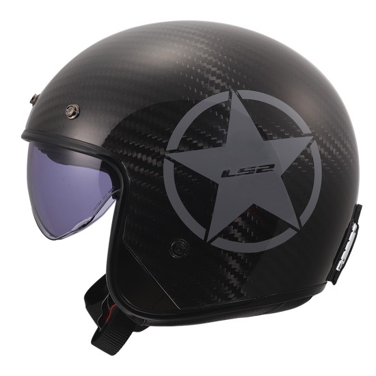 Casco jet LS2 OF601 BOB II STAR Gloss Grey - Micasco.es - Tu tienda de cascos de moto