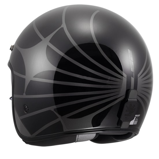 Casco jet LS2 OF601 BOB II COSMIC Gloss Black Grey - Micasco.es - Tu tienda de cascos de moto