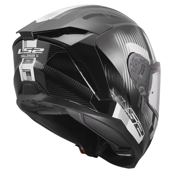 LS2 FF817 CHALLENGER II NITRO Gloss Black Grey - Micasco.es - Tu tienda de cascos de moto