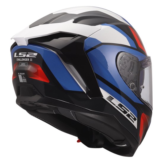 LS2 FF817 CHALLENGER II VIPER Gloss White Blue Red - Micasco.es - Tu tienda de cascos de moto