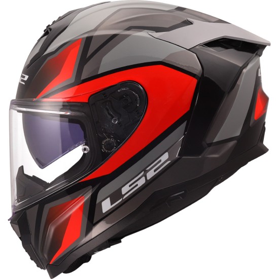 LS2 FF817 CHALLENGER II VIPER Gloss Grey Red - Micasco.es - Tu tienda de cascos de moto