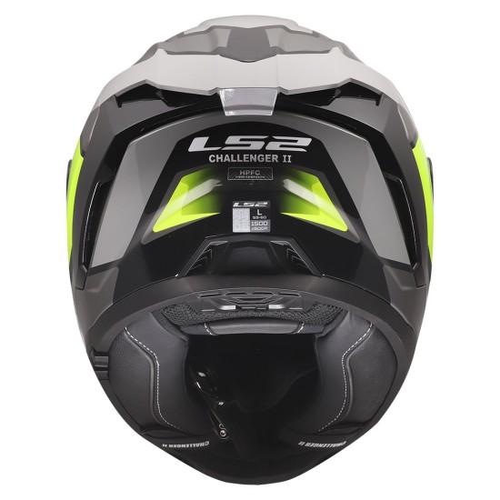 LS2 FF817 CHALLENGER II VIPER Gloss Grey H-V Yellow - Micasco.es - Tu tienda de cascos de moto