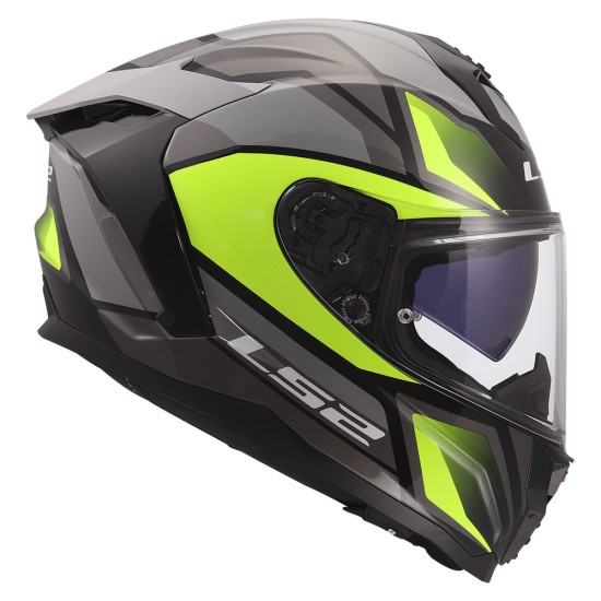 LS2 FF817 CHALLENGER II VIPER Gloss Grey H-V Yellow - Micasco.es - Tu tienda de cascos de moto
