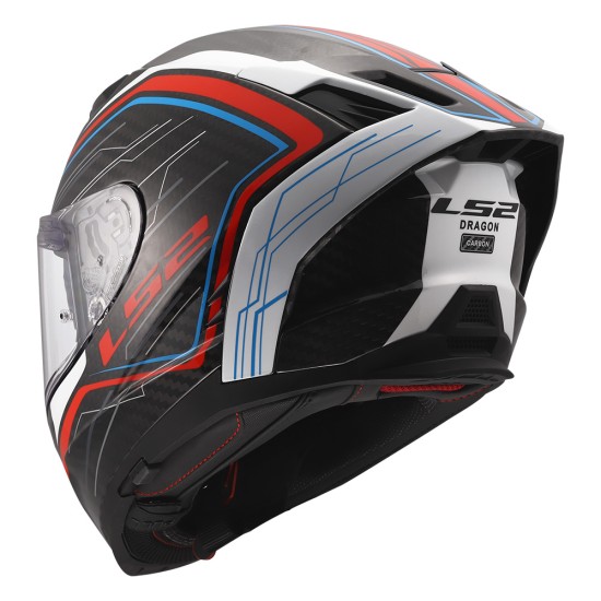 Casco integral LS2 FF807 DRAGON SUBIC Gloss White Blue Red - Micasco.es - Tu tienda de cascos de moto