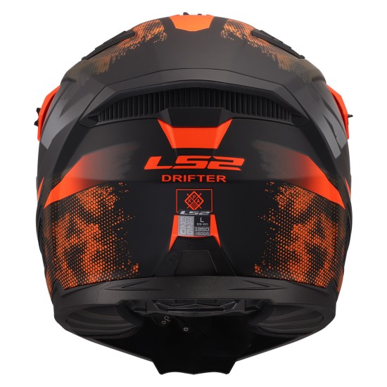 LS2 OF606 DRIFTER GAS Matt Grey Orange - Micasco.es - Tu tienda de cascos de moto