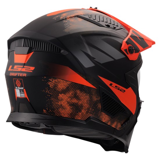 LS2 OF606 DRIFTER GAS Matt Grey Orange - Micasco.es - Tu tienda de cascos de moto
