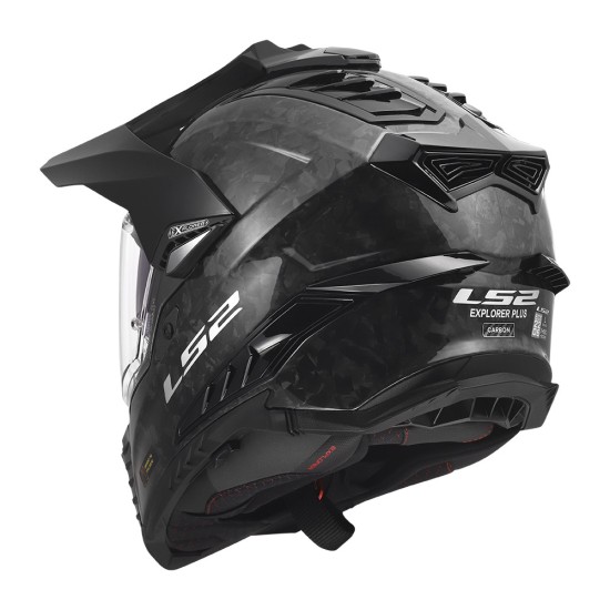 LS2 MX701 EXPLORER CARBON Frontier II  Matt White Red - Micasco.es - Tu tienda de cascos de moto