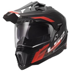LS2 MX701 EXPLORER HEXA Matt Black Red Grey