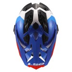LS2 MX701 EXPLORER HEXA Gloss White Blue Red - Micasco.es - Tu tienda de cascos de moto