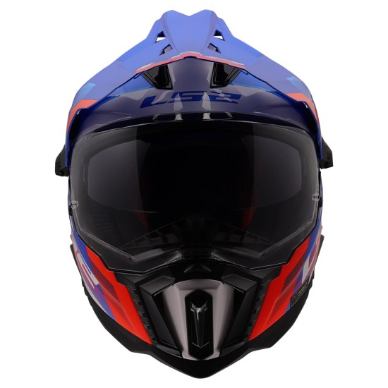 LS2 MX701 EXPLORER HEXA Gloss White Blue Red - Micasco.es - Tu tienda de cascos de moto