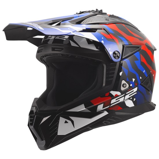 LS2 MX708 FAST II GROTESK Gloss White Blue Red - Micasco.es LS2 MX708 FAST II GROTESK Gloss White Blue Red - Micasco.es - Tu tienda de cascos de moto