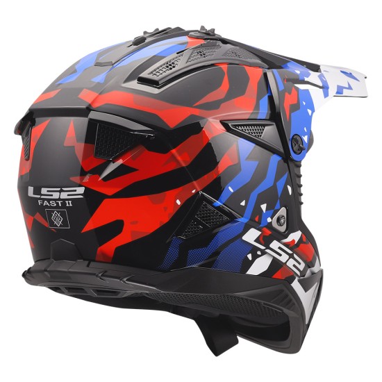 LS2 MX708 FAST II GROTESK Gloss White Blue Red - Micasco.es LS2 MX708 FAST II GROTESK Gloss White Blue Red - Micasco.es - Tu tienda de cascos de moto