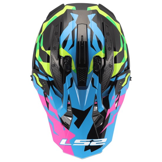 LS2 MX708 FAST II GROTESK Gloss Blue Pink Green - Micasco.es LS2 MX708 FAST II GROTESK Gloss Blue Pink Green - Micasco.es - Tu tienda de cascos de moto