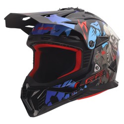 LS2 MX708 FAST II ZOMBIE II Gloss Black Red Blue