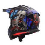 LS2 MX708 FAST II ZOMBIE II Gloss Black Red Blue - Micasco.es - Tu tienda de cascos de moto