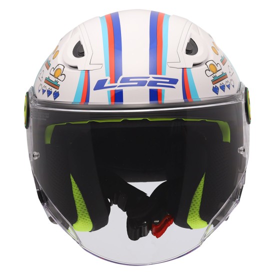 Casco infantil LS2 OF622 FUNNY II NEXT LEVEL Gloss White - Micasco.es - Tu tienda de cascos de moto