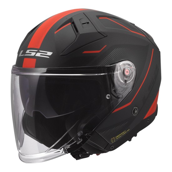 LS2 OF603 INFINITY II VEYRON Matt Black Grey Red - Micasco.es - Tu tienda de cascos de moto
