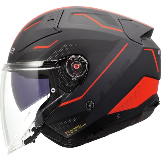 LS2 OF603 INFINITY II VEYRON Matt Black Grey Red - Micasco.es - Tu tienda de cascos de moto