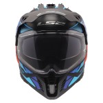 LS2 MX702 Pioneer II BLOCK Matt Black Red Blue - Micasco.es - Tu tienda de cascos de moto
