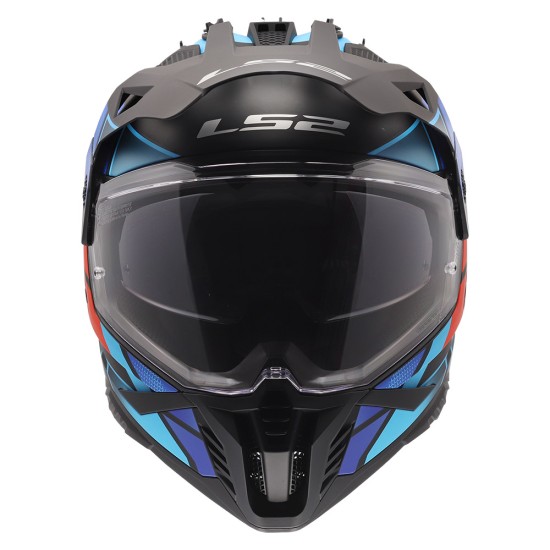 LS2 MX702 Pioneer II BLOCK Matt Black Red Blue - Micasco.es - Tu tienda de cascos de moto