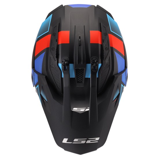 LS2 MX702 Pioneer II BLOCK Matt Black Red Blue - Micasco.es - Tu tienda de cascos de moto