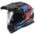 LS2 MX702 Pioneer II BLOCK Matt Black Red Blue - Micasco.es - Tu tienda de cascos de moto
