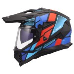 LS2 MX702 Pioneer II BLOCK Matt Black Red Blue - Micasco.es - Tu tienda de cascos de moto