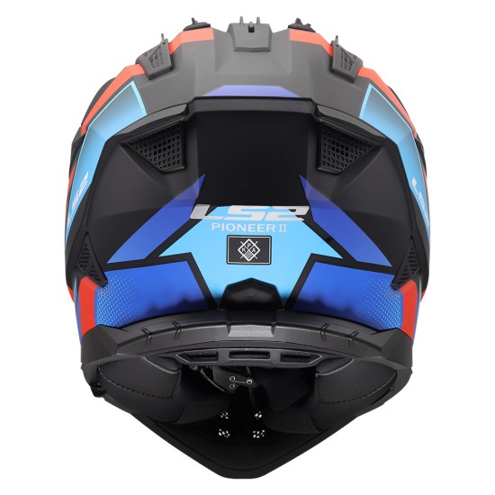 LS2 MX702 Pioneer II BLOCK Matt Black Red Blue - Micasco.es - Tu tienda de cascos de moto