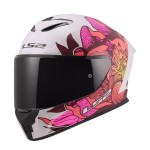 Casco LS2 FF820 Rapid III POPPIES II Gloss White Pink - Micasco.es - Tu tienda de cascos de moto