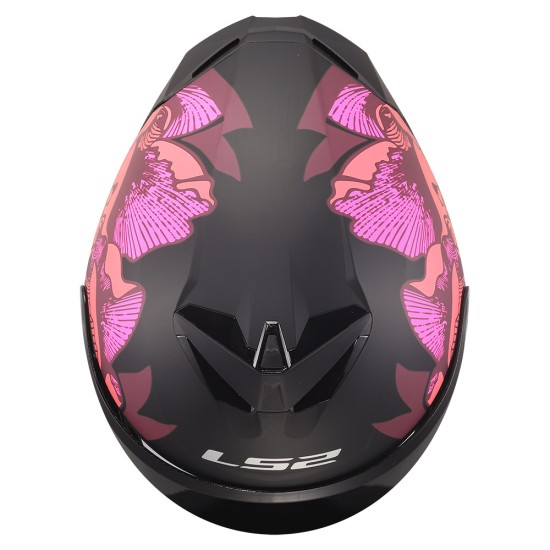 Casco LS2 FF820 Rapid III POPPIES II Matt Black Pink - Micasco.es - Tu tienda de cascos de moto