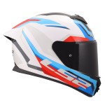 Casco LS2 FF820 Rapid III HYPER Gloss White Blue Red - Micasco.es - Tu tienda de cascos de moto