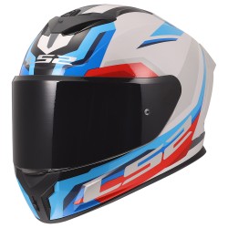 Casco LS2 FF820 Rapid III HYPER Gloss White Blue Red