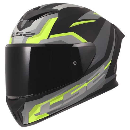 Casco LS2 FF820 Rapid III HYPER Matt Black H-V Yellow - Micasco.es - Tu tienda de cascos de moto