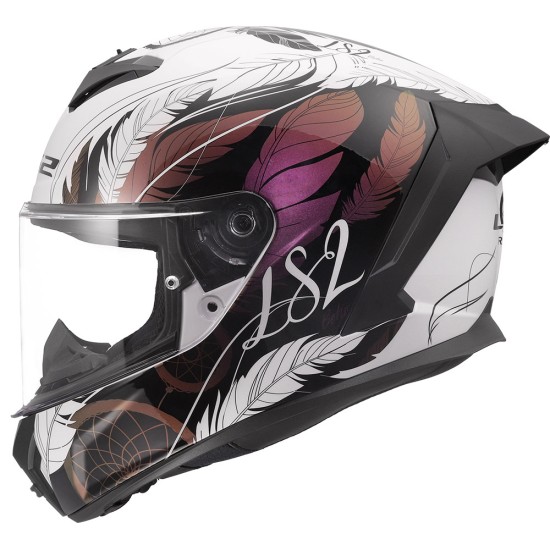 Casco LS2 FF820 Rapid III BOHO Gloss White Black Pink - Micasco.es - Tu tienda de cascos de moto
