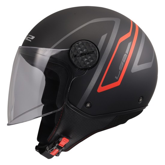 Casco jet LS2 Sphere Lux II MINIM Matt Black Red - Micasco.es - Tu tienda de cascos de moto