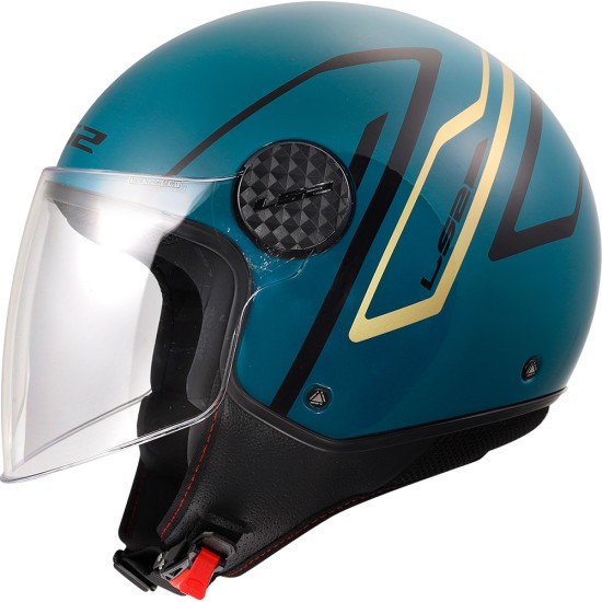 Casco jet LS2 Sphere Lux II MINIM Gloss Blue Teal - Micasco.es - Tu tienda de cascos de moto