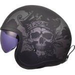 Casco jet LS2 OF599 Spitfire II WILLY Matt Black Grey - Micasco.es - Tu tienda de cascos de moto