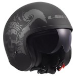 Casco jet LS2 OF599 Spitfire II WILLY Matt Black Grey - Micasco.es - Tu tienda de cascos de moto