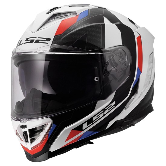 LS2 STORM III SPORTY Gloss White Blue Red - Micasco.es - Tu tienda de cascos de moto