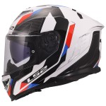 LS2 STORM III SPORTY Gloss White Blue Red - Micasco.es - Tu tienda de cascos de moto