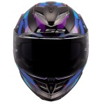 LS2 STORM III KAOS Gloss Black Purple Blue - Micasco.es - Tu tienda de cascos de moto