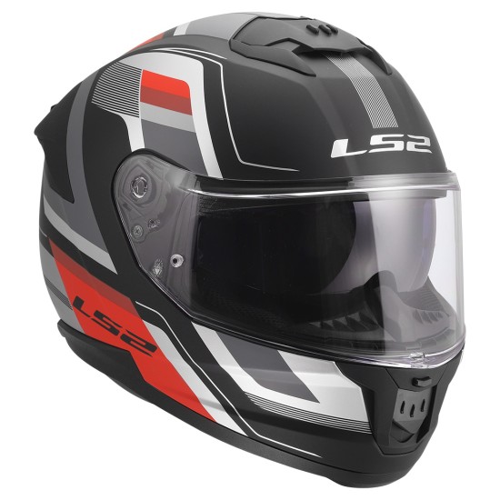 Casco integral LS2 FF808 Stream EVO II VINTAGE Matt Black Grey Red - Micasco.es - Tu tienda de cascos de moto